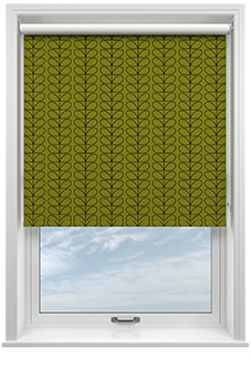 Orla Kiely Linear Stem, Olive & Black - Roller Blind